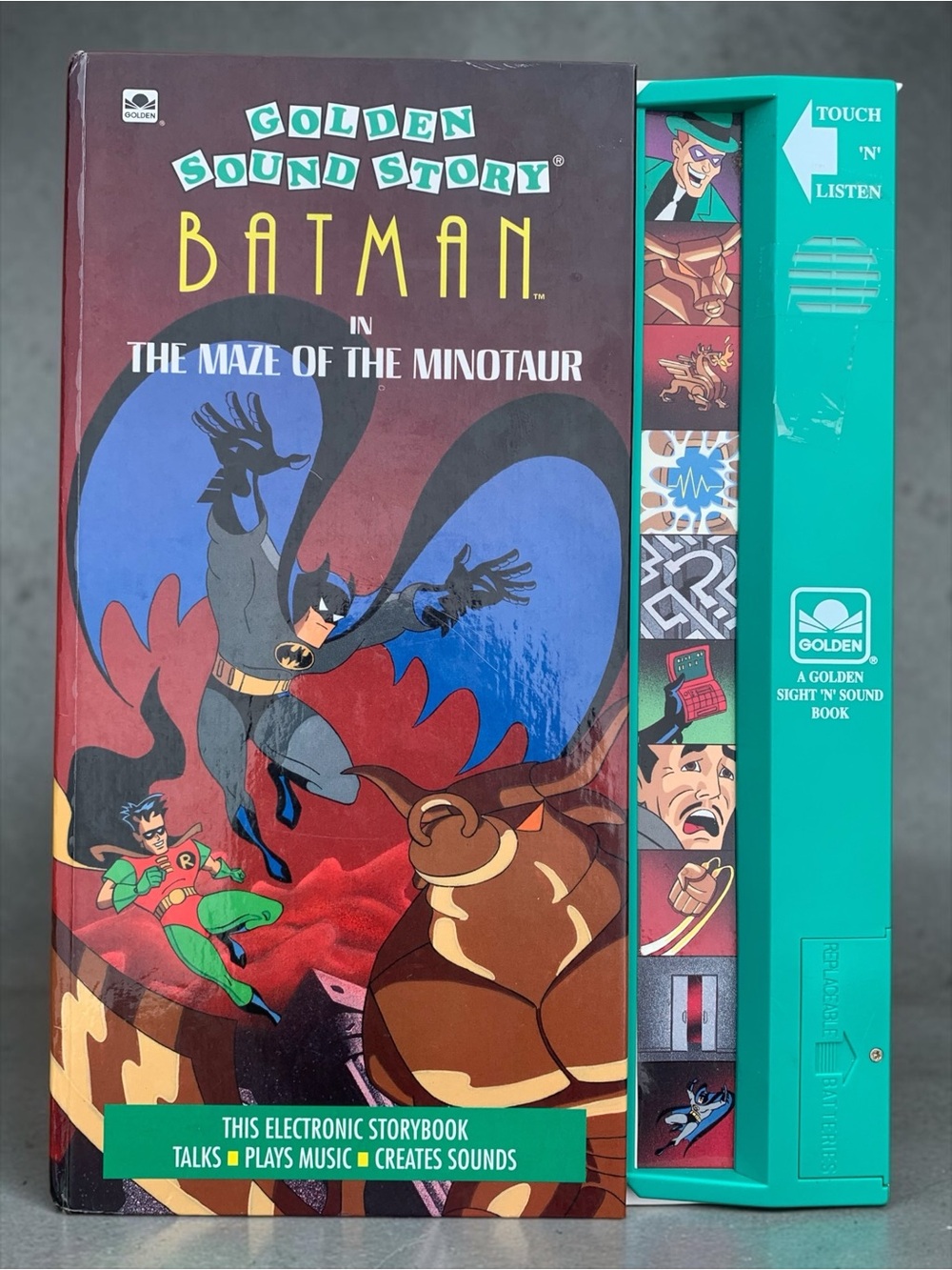 Vintage 90s Golden Sound Book Batman: The Maze of the Minotaur Electronic